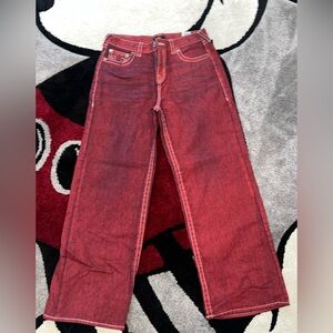 Women's True Religion Red Straight-Leg Jeans